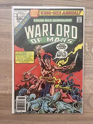 Buy Marvel Comics Warlord Of Mars #1 1977 Bronze Age King Size Annual • 15.99£