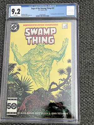 Buy Saga Of The Swamp Thing #37, CGC 9.2, 1st Full Appearance Of John Constantine • 293.41£