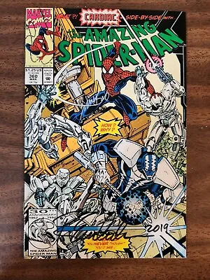 Buy Amazing Spider-Man #360 CARNAGE Autographed By Mark Bagley & Randy Emberlin • 51.97£