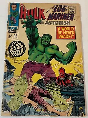 Buy 1967 Marvel TALES TO ASTONISH #95 ~ Cover Torn Down Length Of Spine,reading Copy • 4.82£