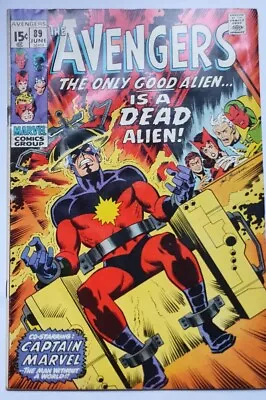 Buy Avengers #89 Vf - Jun 1971 - Captain Marvel Kree Skrull War • 39.95£