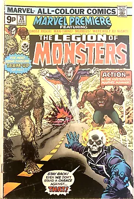 Buy Marvel Premiere # 28. Bronze Age 1976. Hot Key 1st Legion Of Monsters.  Fn- 5.5. • 139.99£