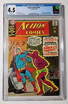 Buy Action Comics Vol 1 #340 1966 CGC 4.5 (Origin And 1st App Of Parasite) • 118.22£