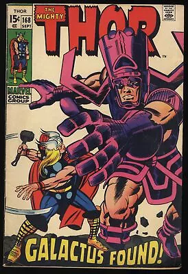 Buy Thor #168 FN 6.0 Origin Of Galactus! 1st Appearance Thermal Man! Marvel 1969 • 56.77£