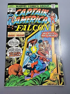 Buy Captain America #186 Marvel, 1975 VF Origin Of The Falcon 1st Print • 8£