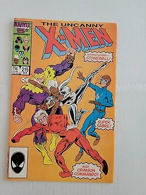 Buy Uncanny X-men #215 Marvel Comics 1987 1st App Crimson Commando Stonewall A • 2.36£