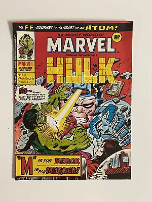Buy Mighty World Of Marvel Hulk #169 UK Comic 1975 Black Panther Kirby FN • 13.42£