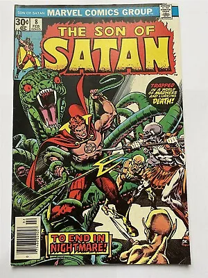 Buy SON OF SATAN #8 Damian Hellstrom Marvel Comics Cents 1977 VF/VF- • 6.95£