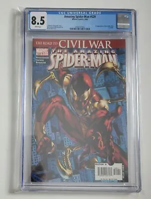 Buy Amazing Spiderman #529 CGC 8.5 1st Iron Spider Suit • 67.30£