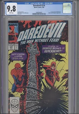 Buy Daredevil #270 CGC 9.8 1989 1st App Black Heart Spider-Man App: Price Drop!  • 215.83£