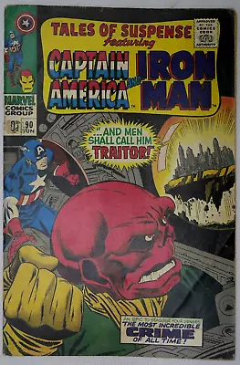 Buy Tales Of Suspense #90 Captain America Iron Man Marvel Comics (1967) • 14.95£