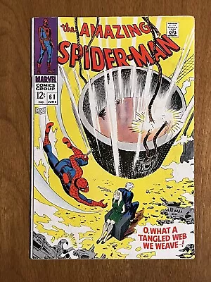 Buy The Amazing Spider-Man #61/Silver Age Marvel Comic Book/1st Gwen Stacy Cover/FVF • 103.90£