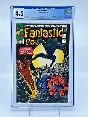 Buy Fantastic Four #52 CGC 4.5 Off-White Pages 1st Appearance Of The Black Panther • 355.77£