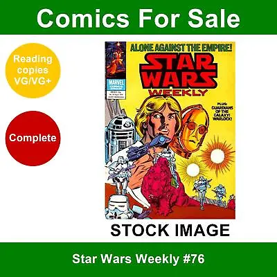 Buy Star Wars Weekly #76 Comic - VG/VG+ 08 August 1979 - Marvel UK - Buck Rogers • 3.99£