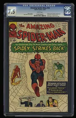 Buy Amazing Spider-Man #19 CGC VF- 7.5 White Pages 1st Appearance MacDonald Gargan! • 647.93£