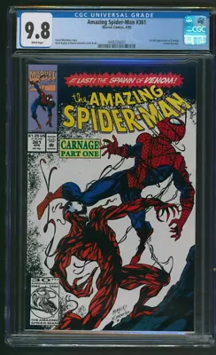Buy The Amazing Spider-Man #361 CGC 9.8 Marvel Comics 1992 1st Carnage • 236.18£