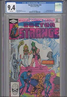 Buy Doctor Strange #53 CGC 9.4 1982 Marvel Comics (Fantastic Four #19 Cover Homage) • 47.38£