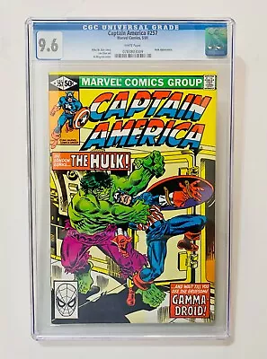 Buy Captain America #257 Jun 1981 CGC 9.6 White Pages Vs Hulk Marvel Milgrom Cover • 108.57£