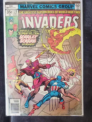 Buy Invaders #23 (1977) Marvel - 1st Appearance Of The Scarlet Scarab! - HUGE KEY! • 15.77£