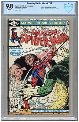 Buy Amazing Spider-Man # 217  CBCS   9.8   NMMT   White Pgs   6/81  Sandman & Hydro- • 158.06£