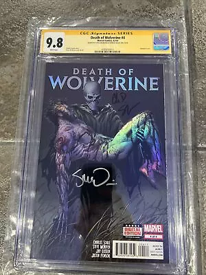 Buy DEATH Of Wolverine #4 CGC SS 9.8 DOUBLE SIGNED Logan DIES Holofoil 2014 X-MEN • 158.53£