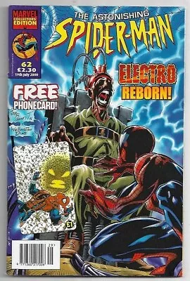 Buy The Astonishing Spider-man #62 Free Phonecard! FN/VFN (2000) Marvel Comics UK • 11£