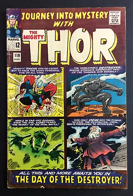 Buy Journey Into Mystery/ Thor #119 Intro Hogun Fandral Volstagg 2nd Destroyer 1965 • 52.18£