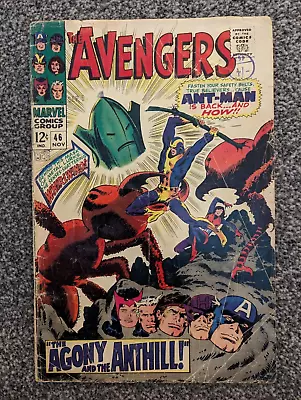 Buy The Avengers 46. 1967 Marvel Silver Age. Ant-man, Whirlwind, Black Widow • 7.48£