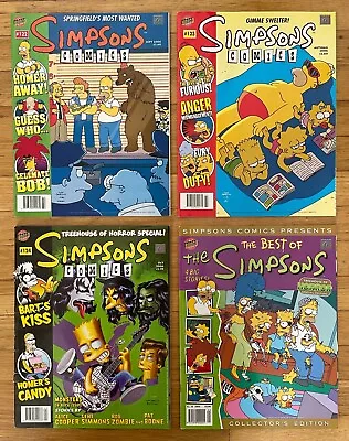Buy UK Simpsons Comic Book Lot W/ Posters Bongo Comics Issues 122 123 124 Best Of 24 • 12.64£