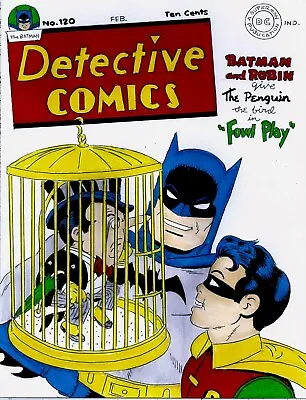 Buy Detective Comics # 120 Cover Recreation Batman & Penguin Original Comic Art • 237.17£