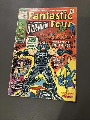Buy Fantastic Four #113 - Back Issue - 1st App Over- Mind - Marvel Comics 1971 • 15£