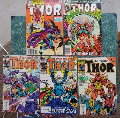 Buy Thor Mid-Grade LOT: 325, 327, 352, 353, 363 KEY! 1st Cameo App Of Thor As Frog!  • 6.42£