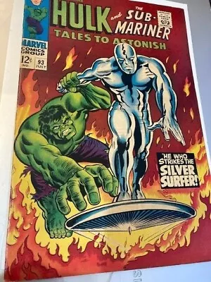 Buy Tales To Astonish #93 Mid-grade Incredible Hulk Silver Surfer FREE Shipping • 138.53£