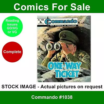 Buy Commando #1038 Comic - 01 June 1976 GD/VG DC Thomson - ONE-WAY TICKET • 3.49£