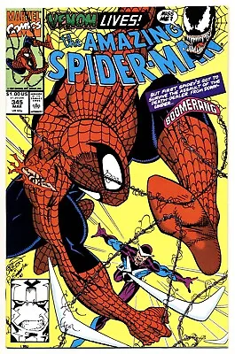 Buy AMAZING SPIDER-MAN #345 F, Direct Marvel Comics 1991 Stock Image • 7.16£