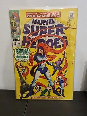 Buy Marvel Super Heroes #15 Fn- (5.5) July 1968 Medusa Marvel Comics * • 10£