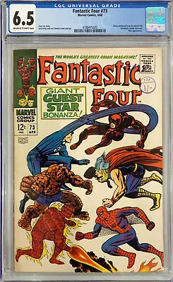 Buy Fantastic Four #73 - Daredevil, Spider-man, Thor - Cgc 6.5 • 140£