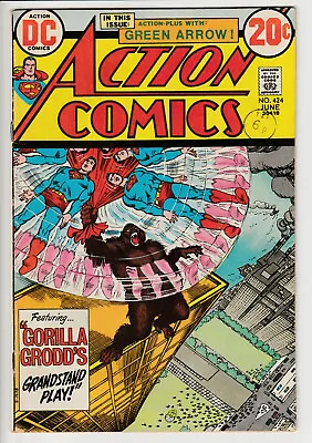 Buy Action Comics #424 - 1973 - Vintage 20¢ DC - Batman Batgirl Joker Superman Flash • 0.99£