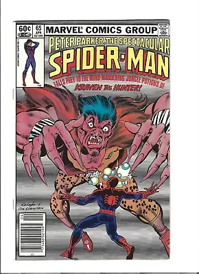 Buy Peter Parker Spectacular Spider-Man #65 (1982) Newsstand 2nd App Calypso, Kraven • 15.81£