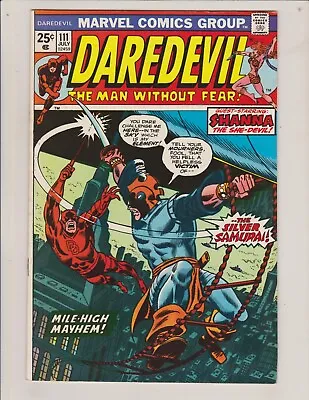 Buy Daredevil #111 Marvel 1974 1st Appearance Silver Samurai + Shanna The She-devil! • 31.60£