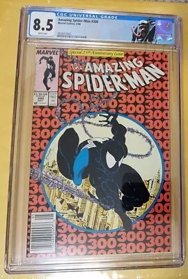 Buy 🔥Amazing Spider-Man # 300 CGC 8.5 Newsstand 1st Appearance Venom White Pages • 399.75£