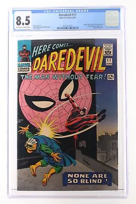 Buy Daredevil #17 - Marvel 1966 CGC 8.5 Spider-Man, Masked Marauder And J. Jonah Jam • 197.10£