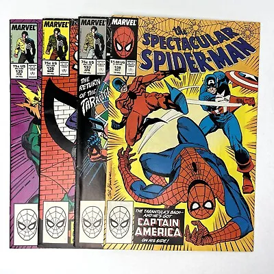 Buy Spectacular Spider-Man #135 136 137 138 Captain America Terantula Electro 1987 • 15.70£