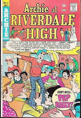 Buy Archie At Riverdale High #17 1974 ''pep Rally'' -betty, Veronica, Jughead..fn • 7.99£