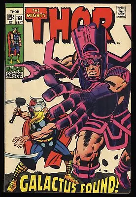 Buy Thor #168 FN+ 6.5 Origin Of Galactus! 1st Appearance Thermal Man! Marvel 1969 • 61.67£