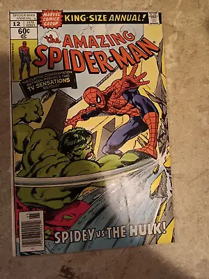 Buy Amazing Spider-Man #12 - King Size Annual Hulk Marvel 1978 Comics. Newstand • 10.27£