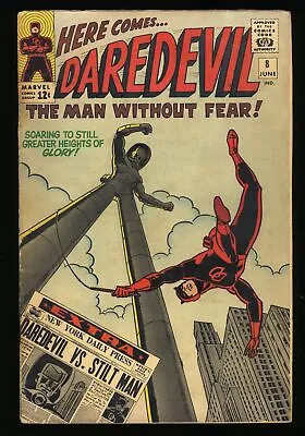 Buy Daredevil #8 VG+ 4.5 1st Appearance Of Stilt-Man! Marvel 1965 • 83.57£