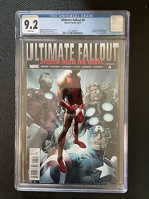 Buy ULTIMATE FALLOUT #4 CGC 9.2 First Appearance MILES MORALES 1st Print 2011!! • 351.81£
