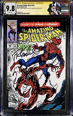 Buy Amazing Spider-Man #361 CGC 9.8 Signed By Mark Bagley & R. Emberlin 1st Carnage • 458.18£