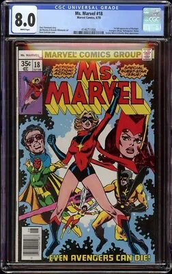 Buy Ms Marvel # 18 CGC 8.0 White (Marvel, 1978) 1st Full Appearance Of Mystique • 155.91£
